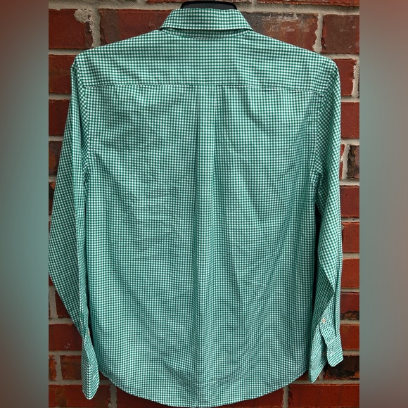 Vineyard Vines Classic Fit Tucker Long Sleeve Button Down Green Gingham S Shirt - Picture 2 of 6